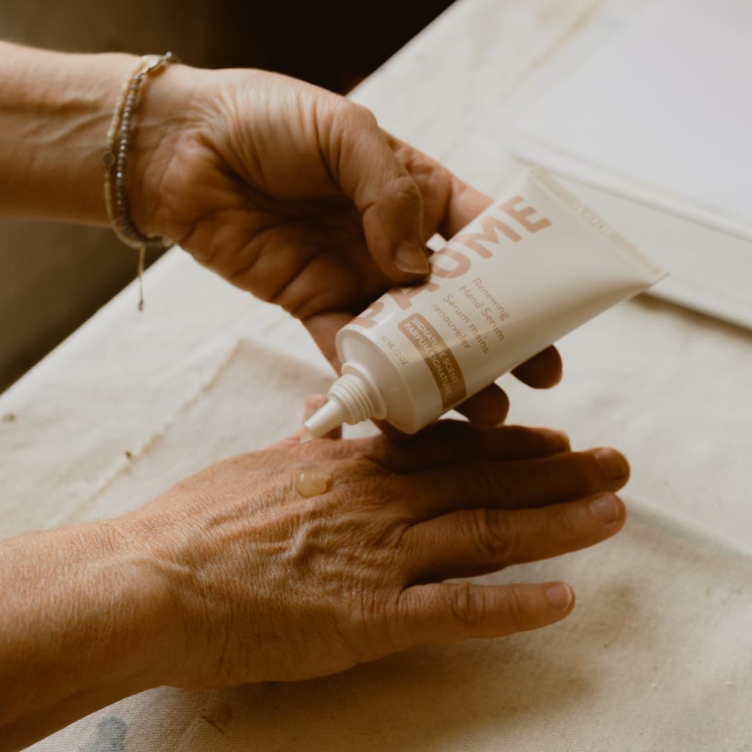 PAUME Renewing Hand Serum Niacinamide and Vitamin C support even tone and brightness.