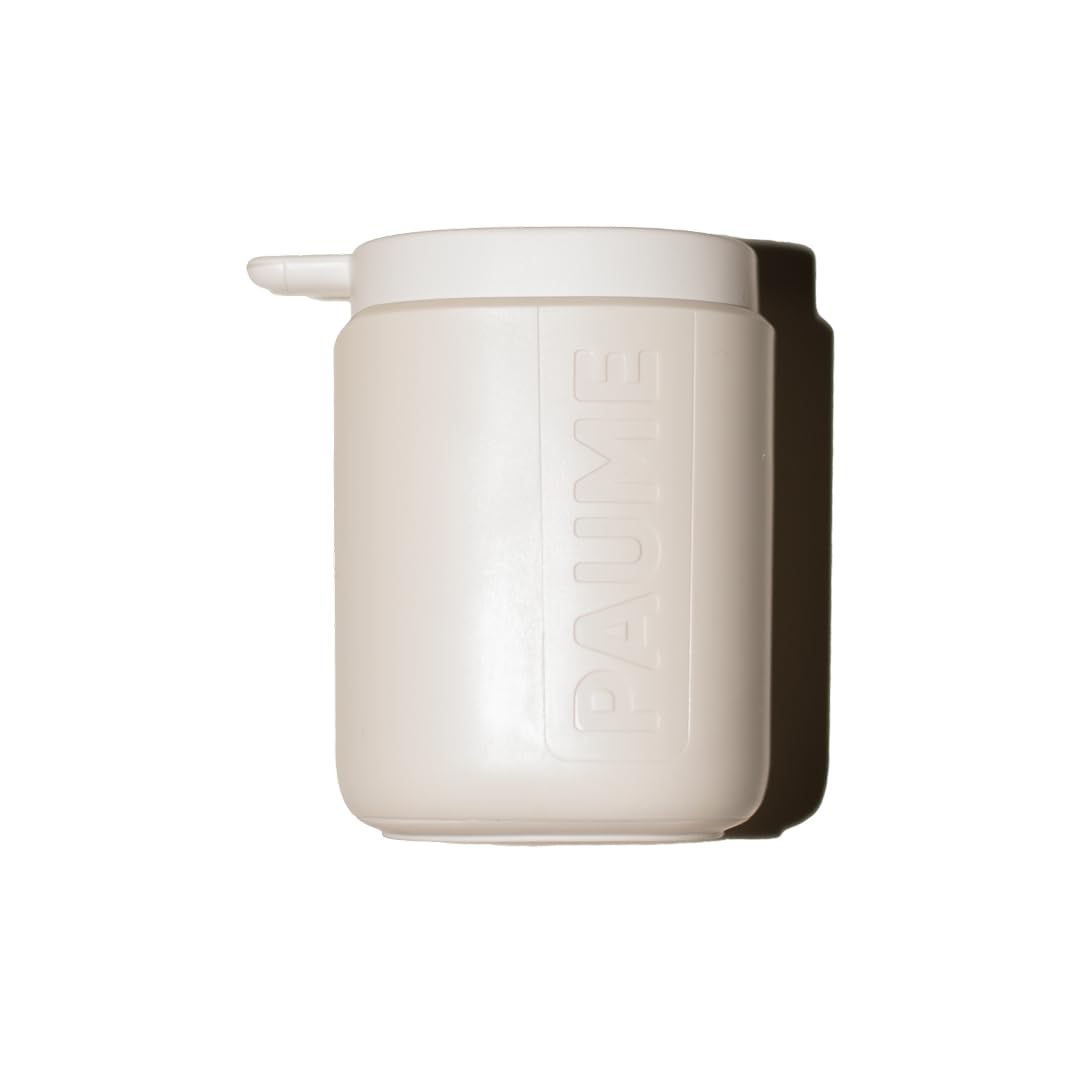 PAUME Signature Pump front view: sleek empty dispenser ready for refill in your kitchen