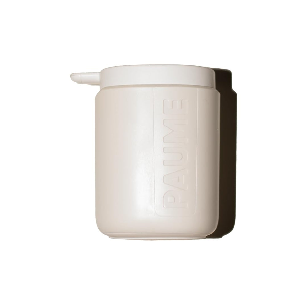 PAUME Signature Pump front view: sleek empty dispenser ready for refill in your kitchen