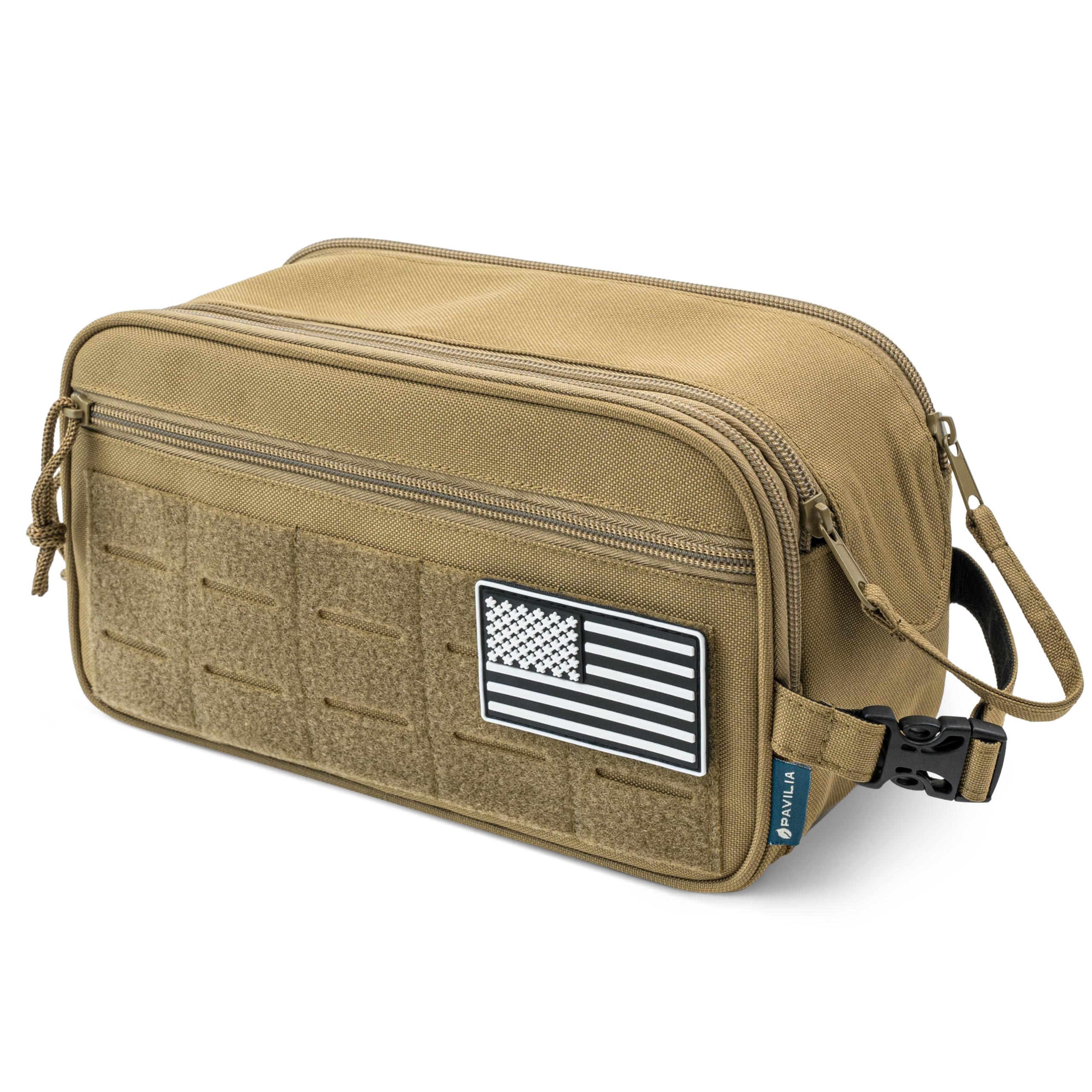 PAVILIA tan-colored design blends with outdoor gear and daily routines.