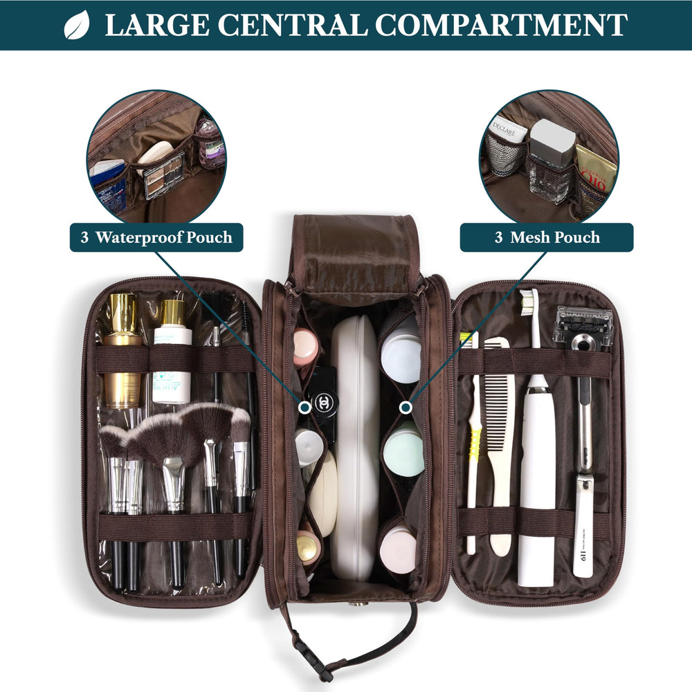 PAVILIA Toiletry Bag large capacity fits shaving kits and toiletries comfortably
