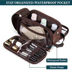 PAVILIA Toiletry Bag side pockets keep accessories organized during trips