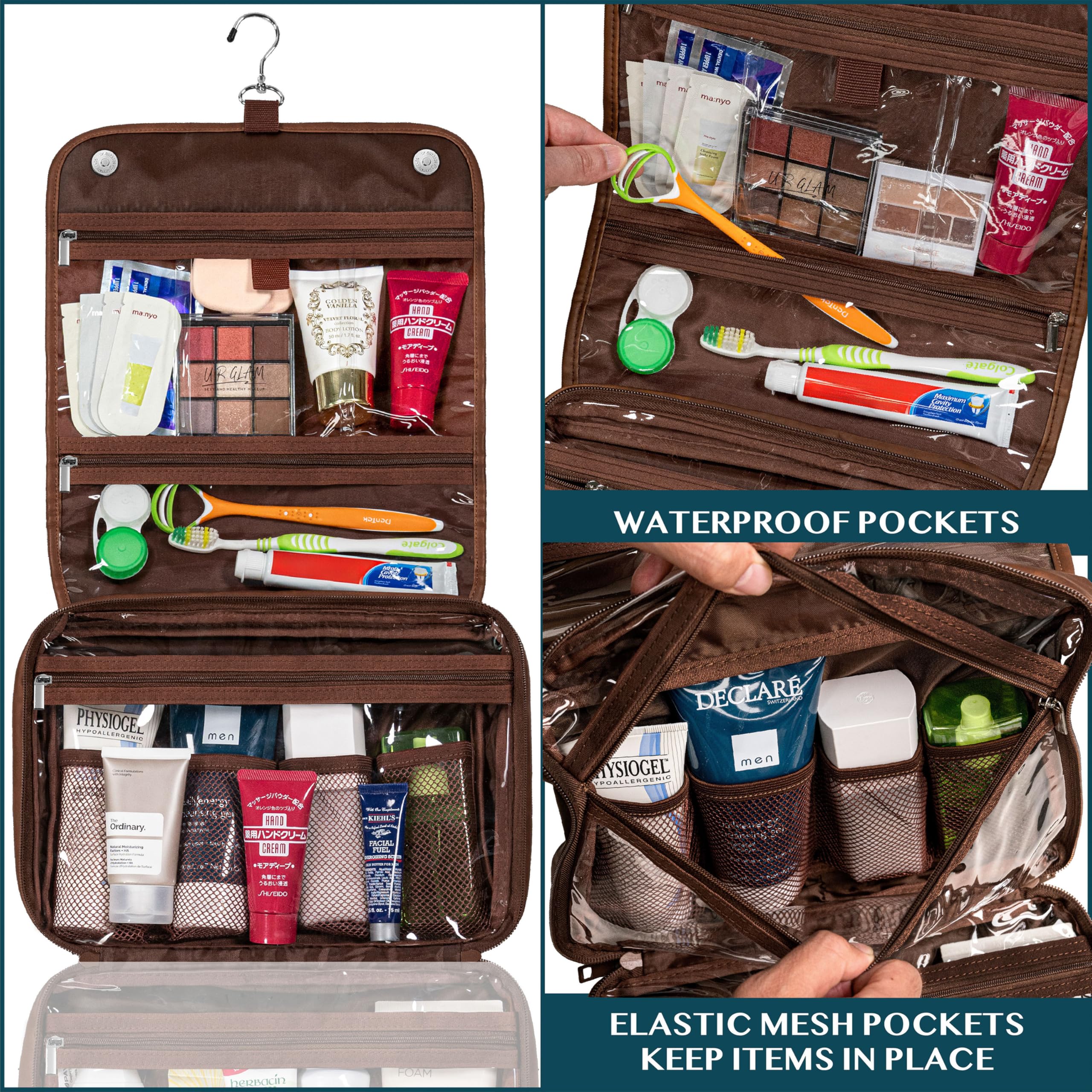 PAVILIA main compartment padded for bottle protection during travel