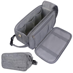 PAVILIA toiletry bag with large compartment for organized grooming essentials on the go