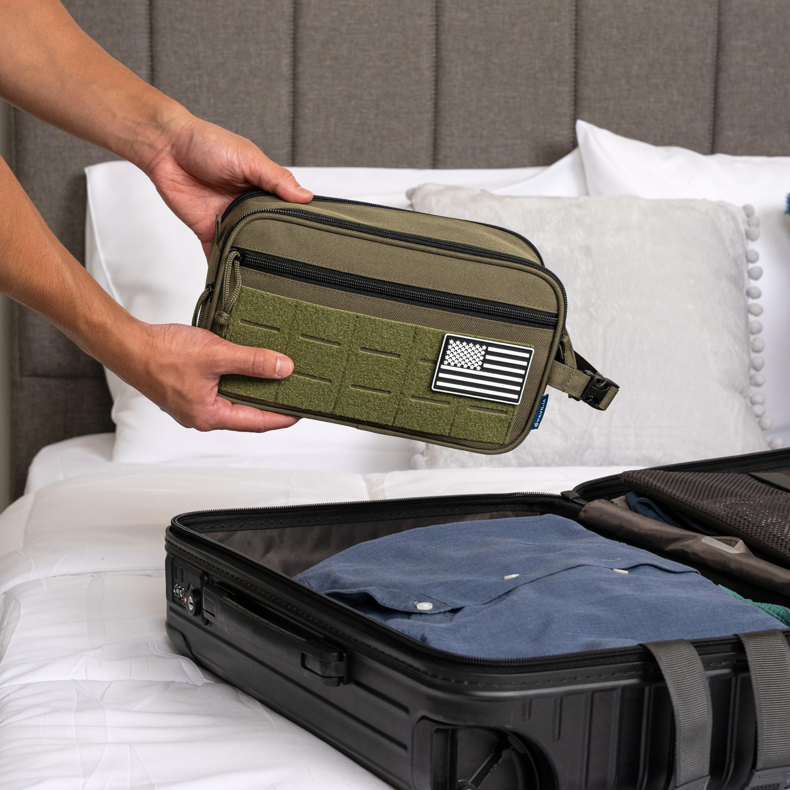 PAVILIA Olive dimensions 11 by 4.5 by 6 inches balance capacity.