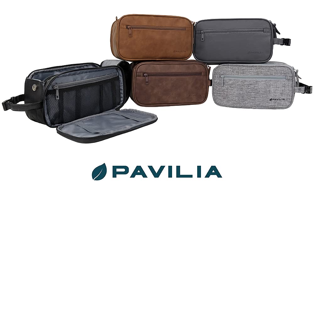 PAVILIA Toiletry Bag dimensions 10.5 by 5.5 by 6 inches, compact yet spacious