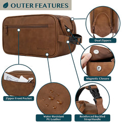 PAVILIA Toiletry Bag with water-resistant lining to guard against spills