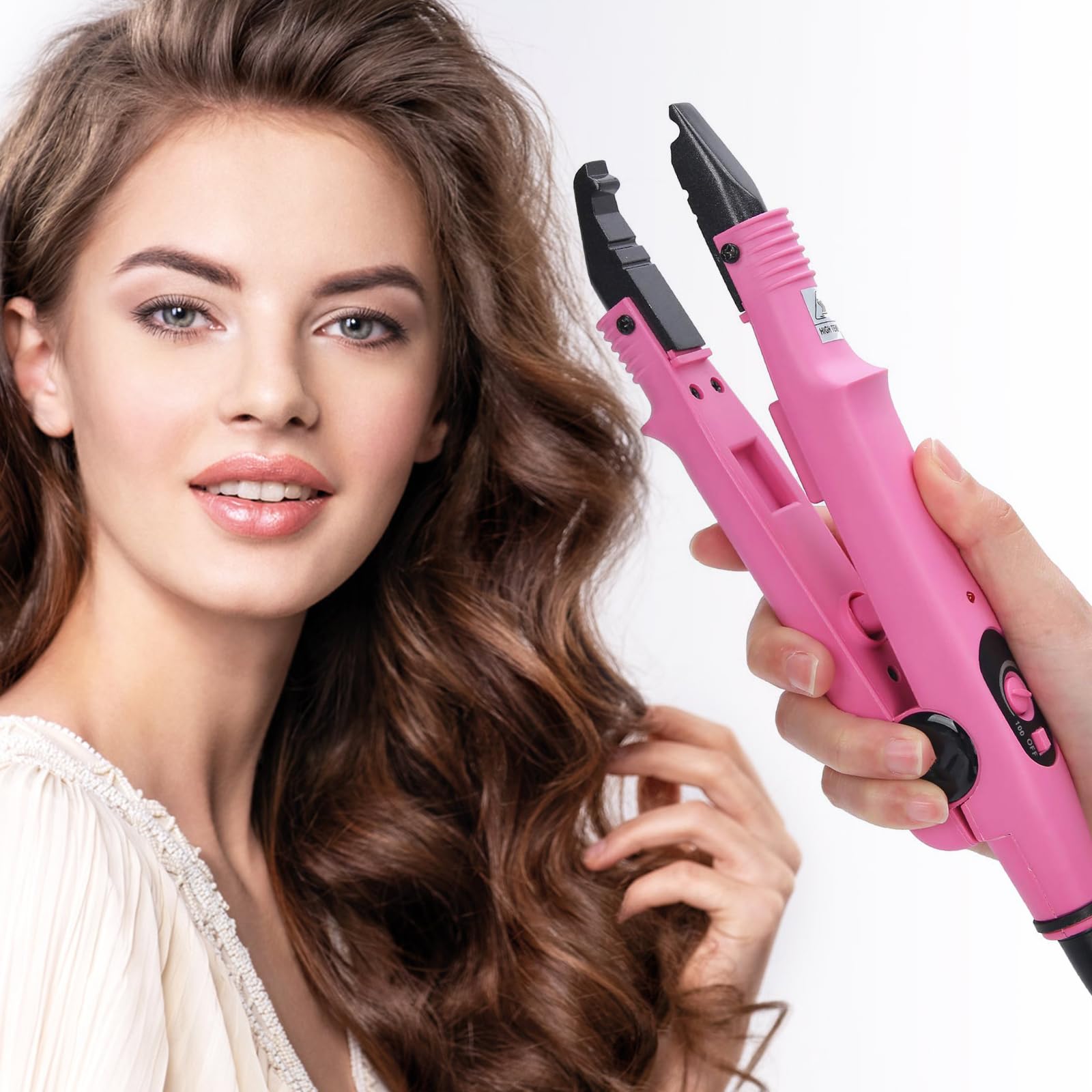 PAWACA tool with dual heat grooves for secure, even extension bonding
