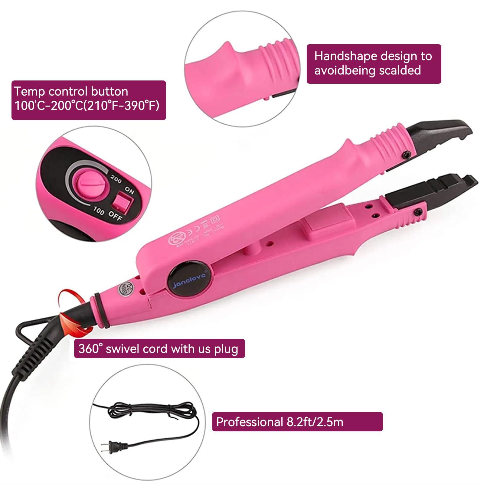 PAWACA bonding tool for keratin fusion and pre-bonded extensions