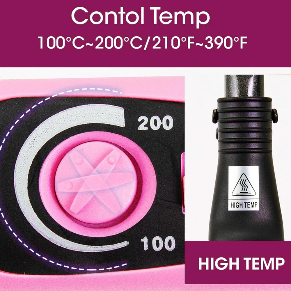 PAWACA adjustable temperature 60–200°C shows versatile heat control