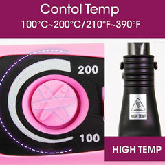 PAWACA adjustable temperature 60–200°C shows versatile heat control
