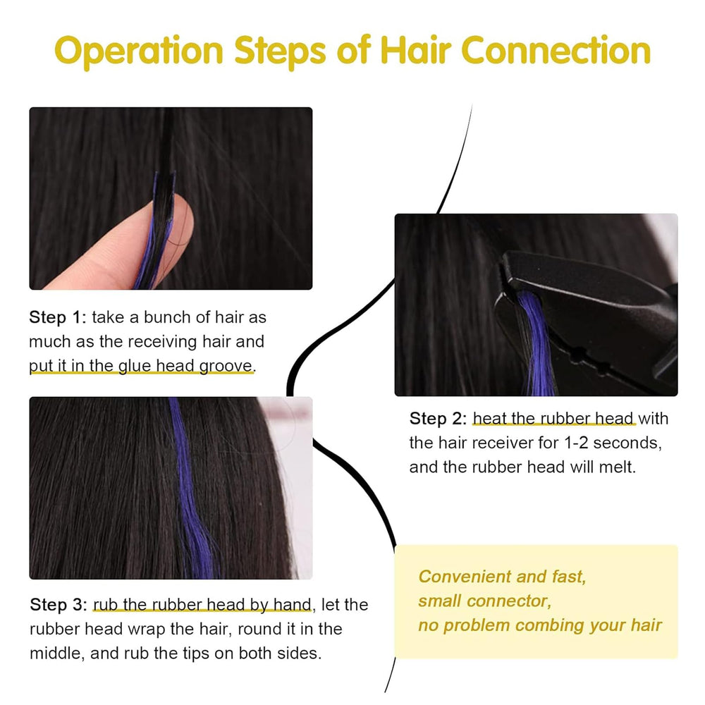 PAWACA tool in keratin fusion process for clean durable extensions