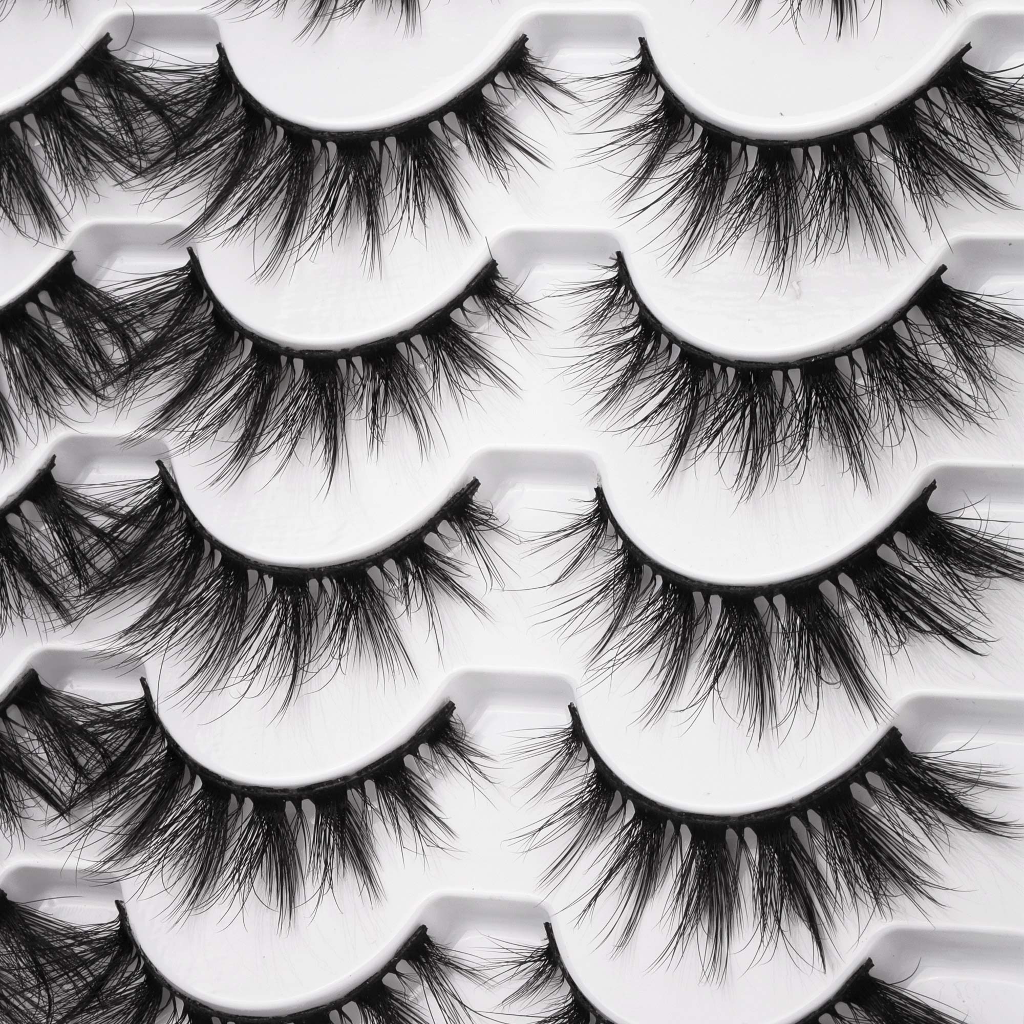 Pawotence 6D faux mink lashes, 18mm, brighten eyes with a full yet natural vibe.
