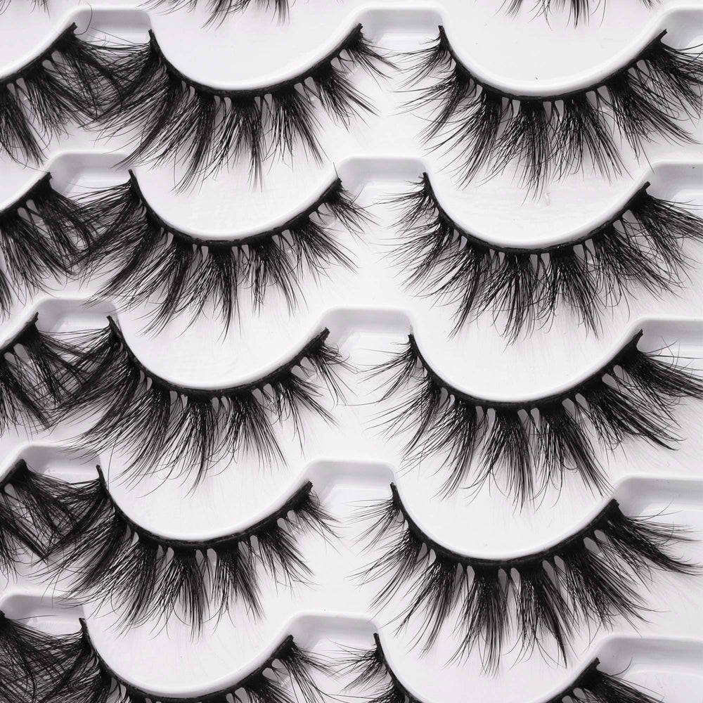 Pawotence 6D faux mink lashes, 18mm, brighten eyes with a full yet natural vibe.