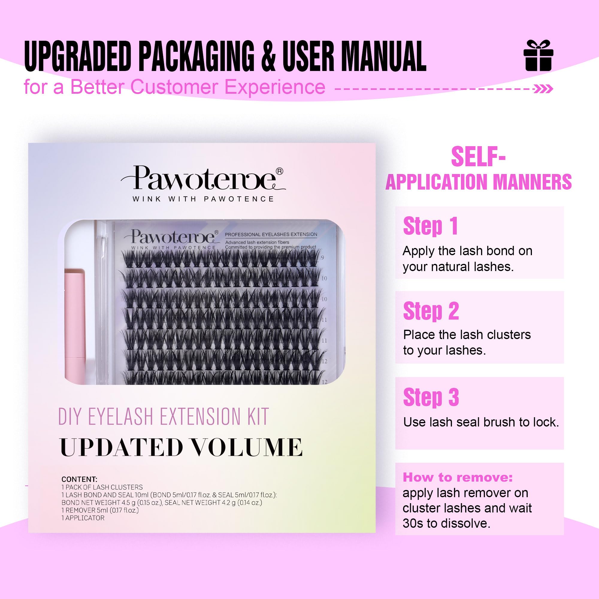 Pawotence all-in-one box offers a convenient at-home DIY lash experience.