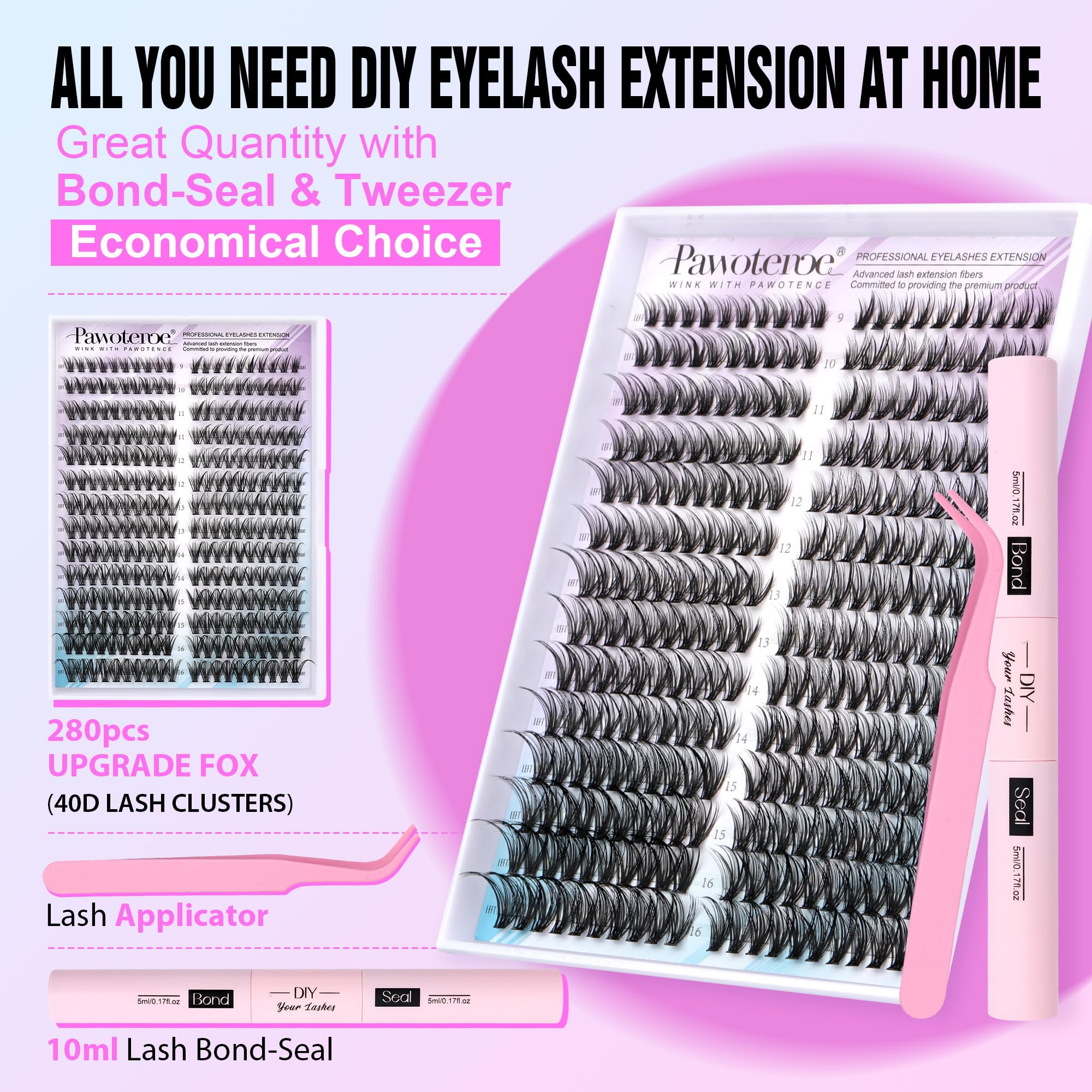 Pawotence cat-eye lash extensions style highlights dramatic, curled evening look