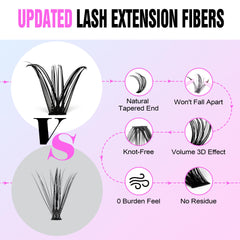 Pawotence cluster-lashes-50d-9-16mm bundles offer versatile lengths for varied looks