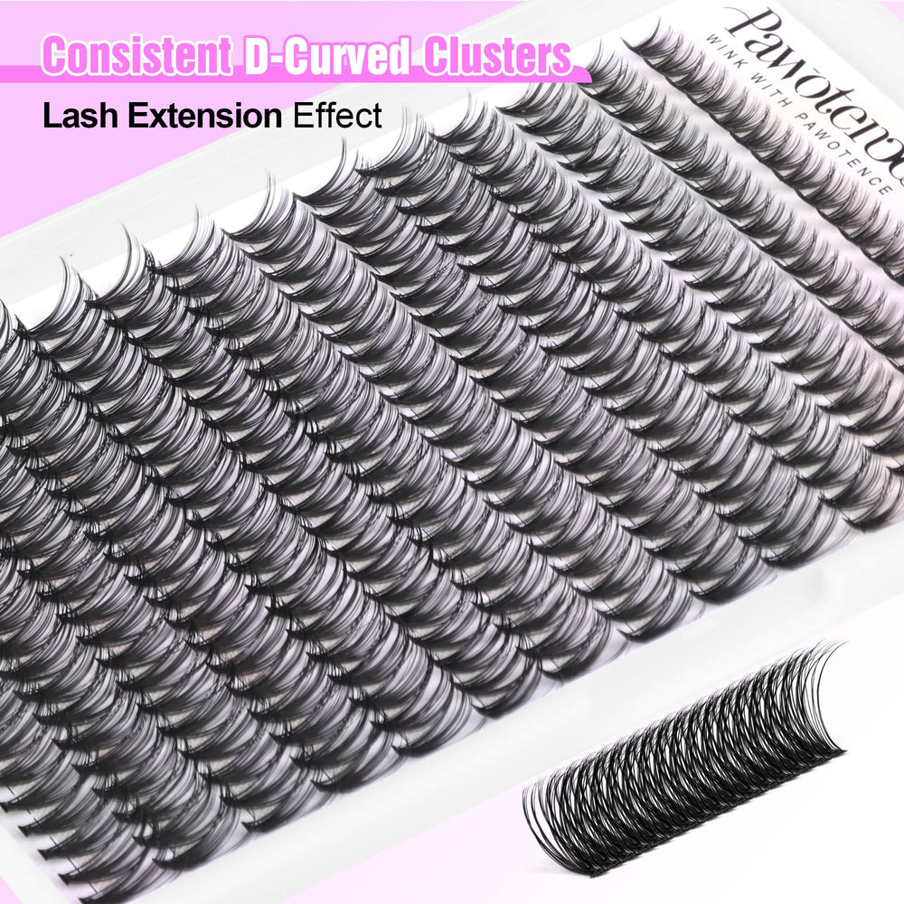 Pawotence cluster lashes pack with varied lengths for versatility