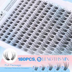 Pawotence cluster lashes various-lengths-8-16mm shows customizable look options