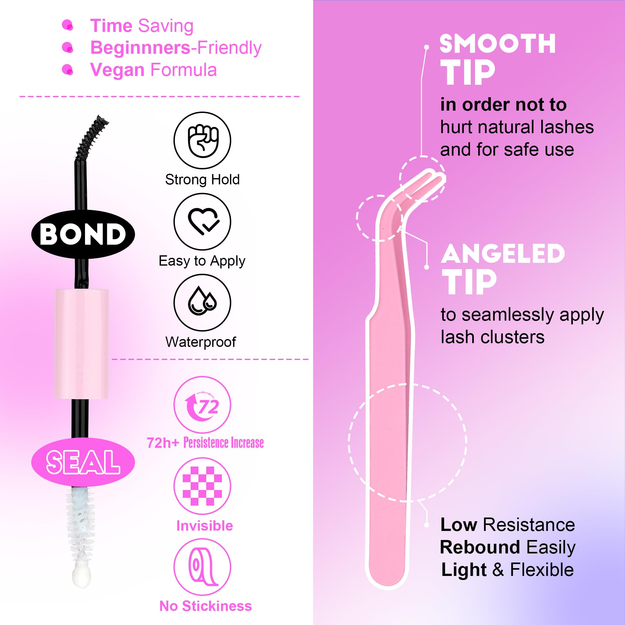 Pawotence different-length cluster lashes allow customizable looks for any occasion