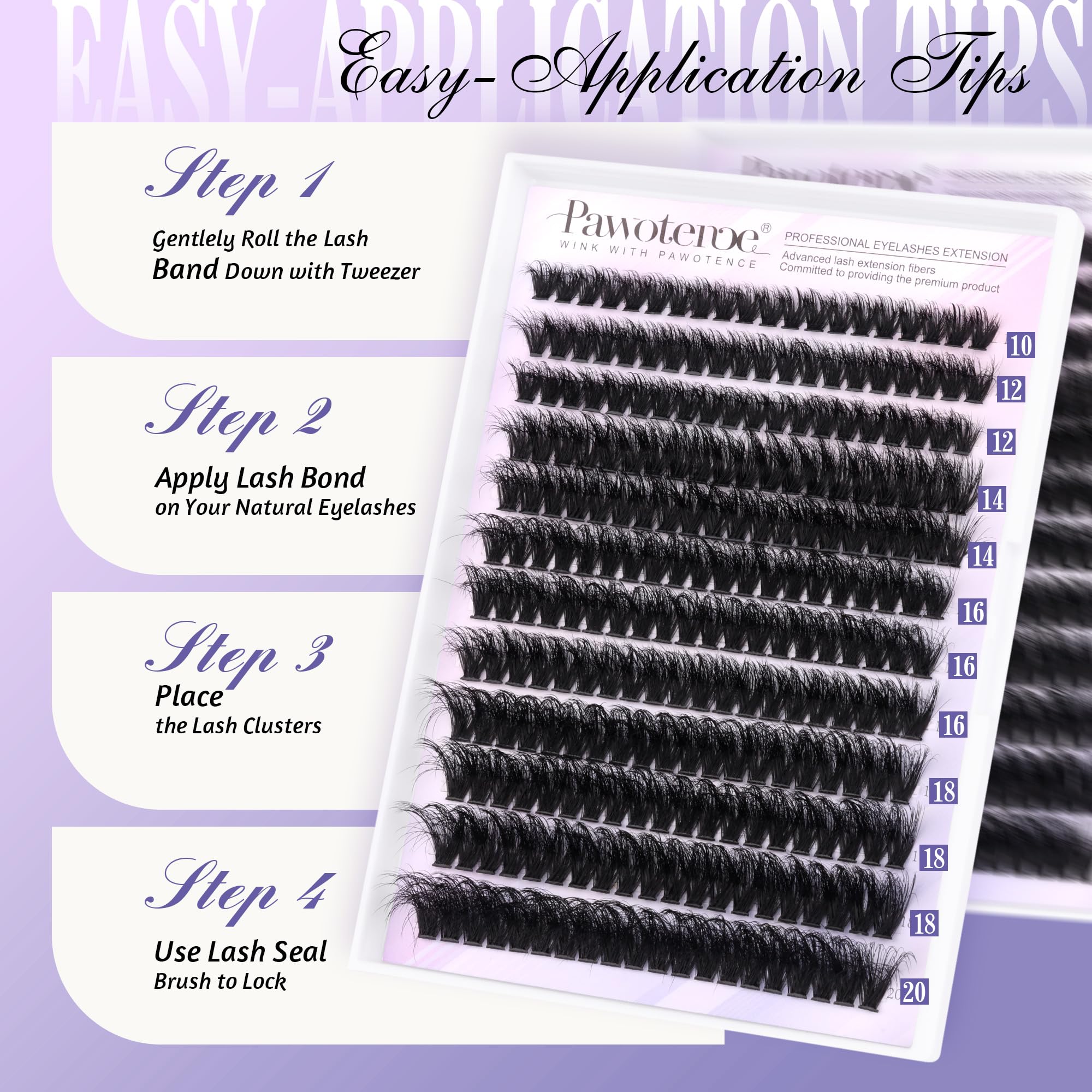 Pawotence at-home lash look guide for DIY styling