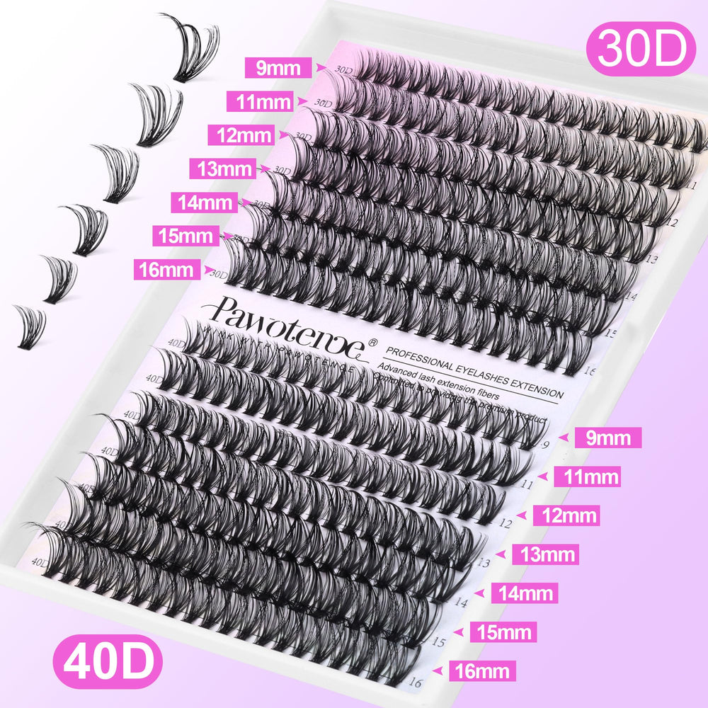 Pawotence diy-lash-style variations close-up showing customizable looks for events