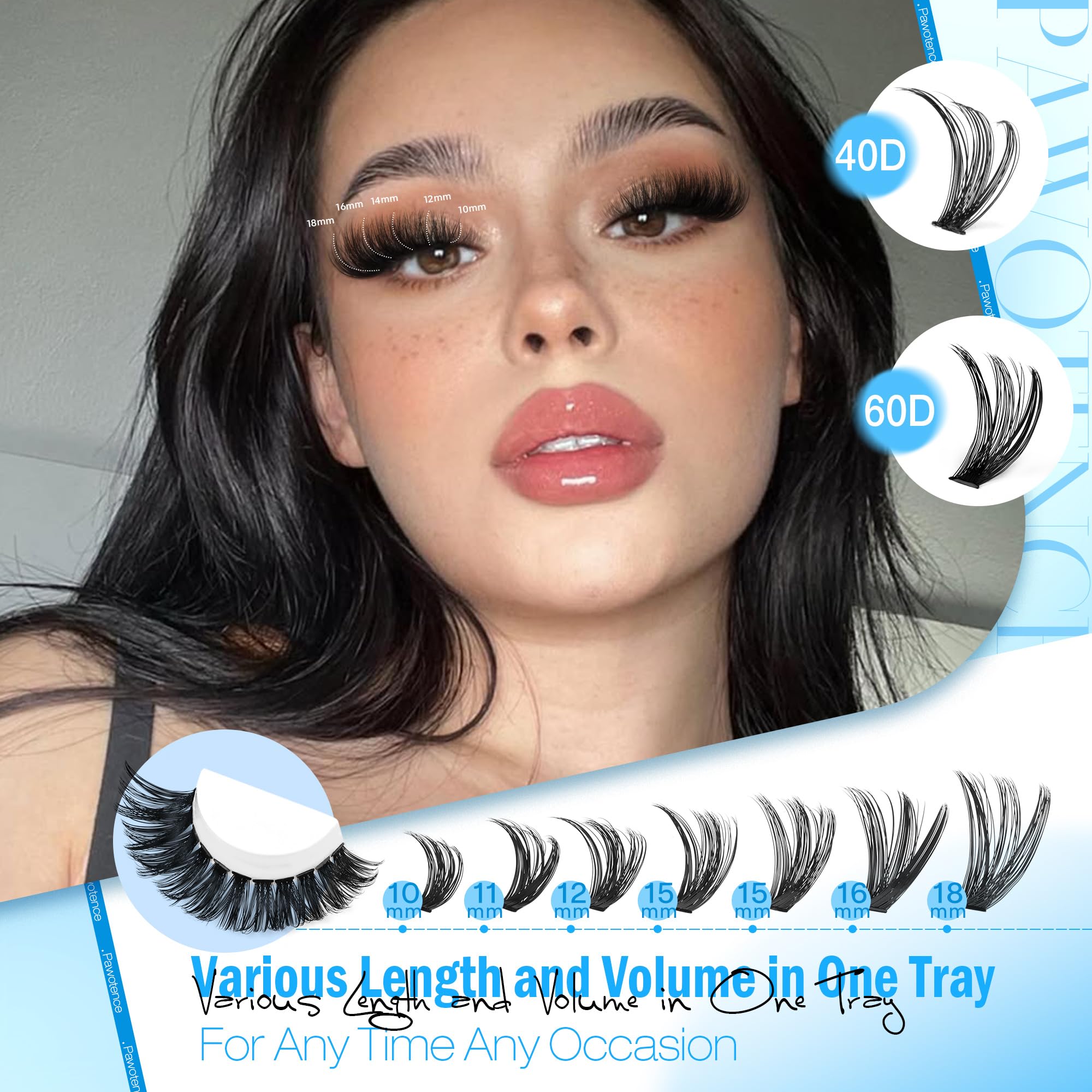 Pawotence lash applicator tweezers for precise DIY lash placement