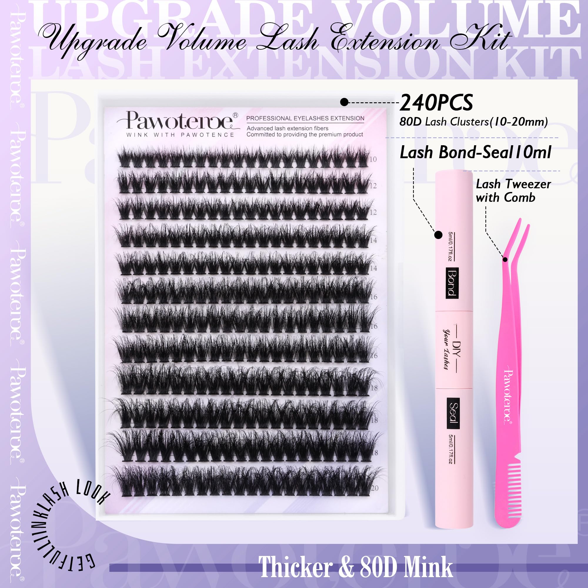 Pawotence Lash Bond and Seal pack for secure lash wear