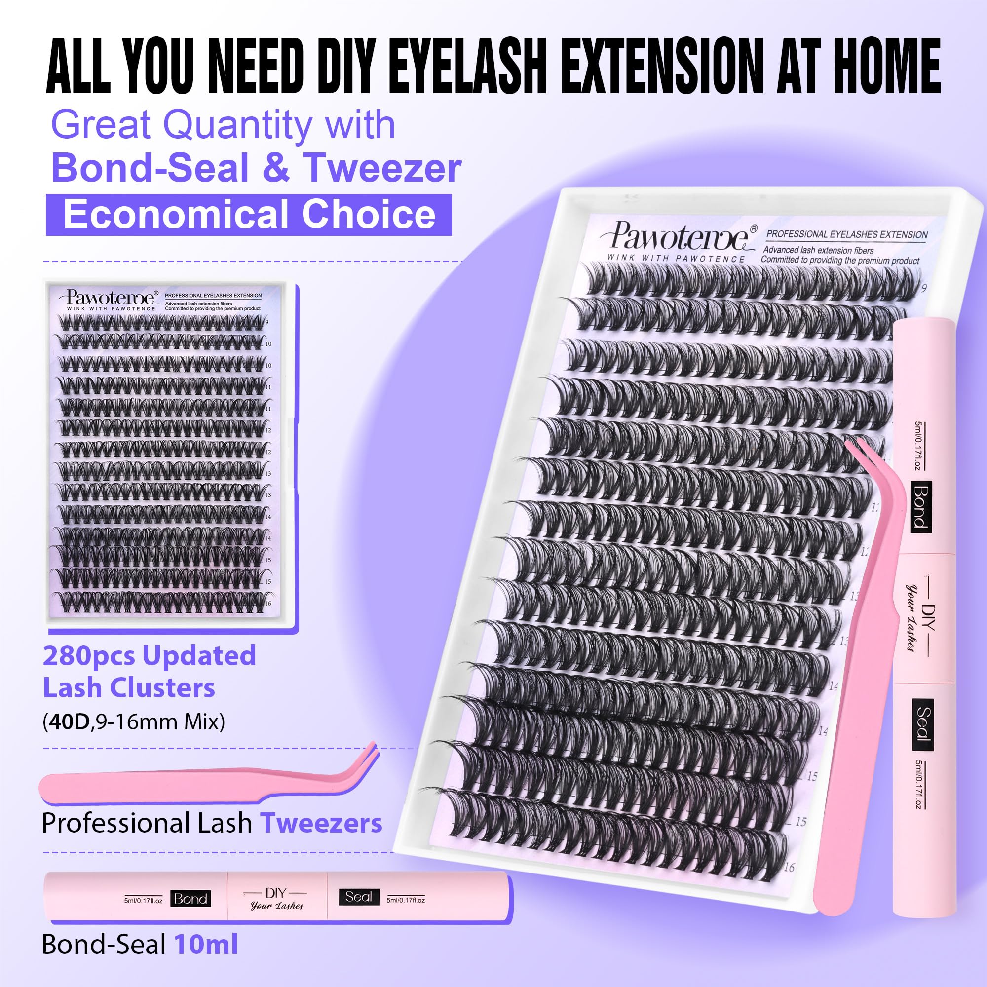 Pawotence lash-bond-seal enables secure wear and tidy finishes