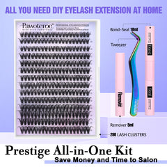 Pawotence lash bundle close-up highlights soft, durable 40D clusters for natural-look fullness.