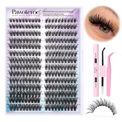 Pawotence lash clusters kit fox-40d box shows natural fullness for everyday wear