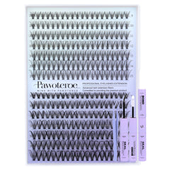 Pawotence lash extension kit box with full contents for easy at-home styling