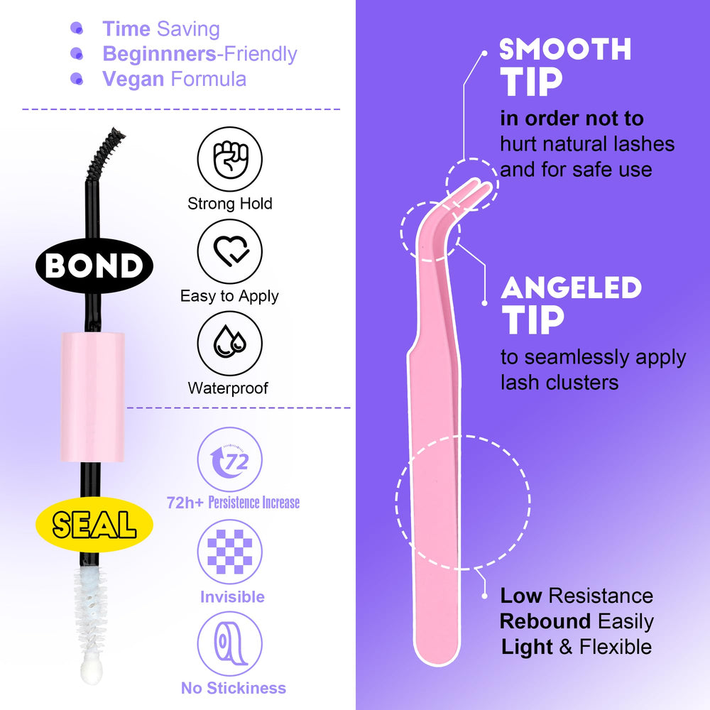 Pawotence lash lengths 8-16mm for customizable styles