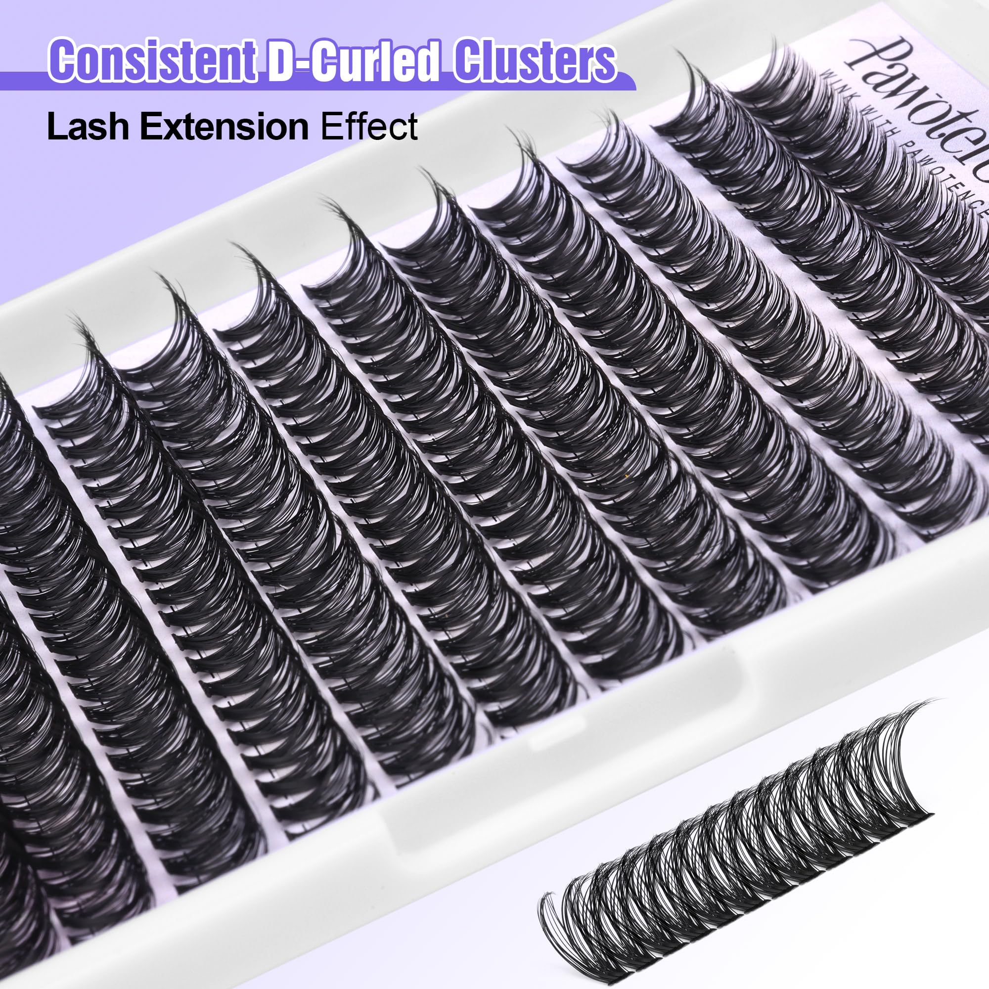 Pawotence Lash Remover aids gentle removal without damage.