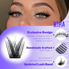 Pawotence arranged 10–18mm cluster lengths for customized styling