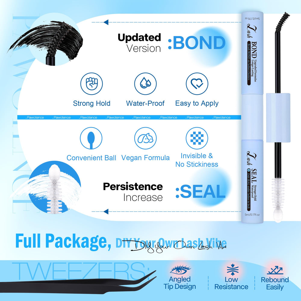 Pawotence professional designer brand lash kit for chic at-home results