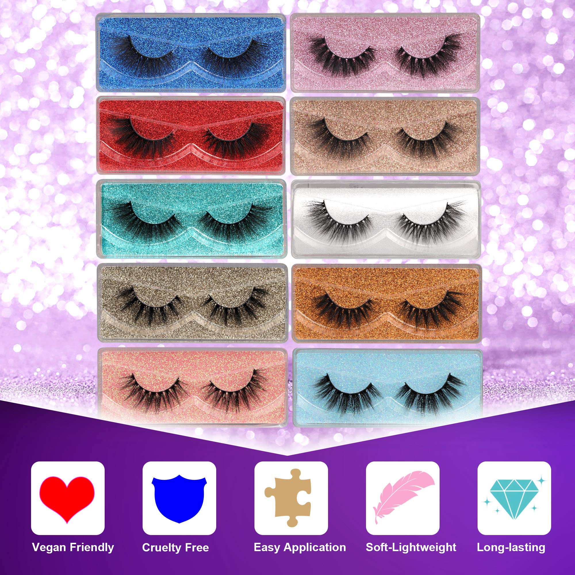 Pawotence ultra-fine-fiber lashes feel feather-light and comfortable