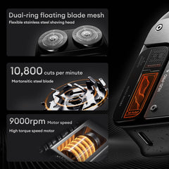 PAXA mini electric shaver magnetic blade close-up for gentle, smooth shaves