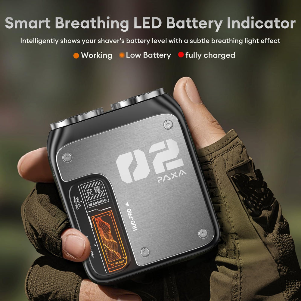 PAXA mini shaver travel lock feature preventing accidental power-on
