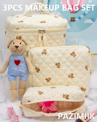 PAZIMIIK small quilted makeup bag perfect for daily carry