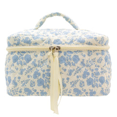 PAZIMIIK cotton makeup bag exterior-quilted for premium daily organization