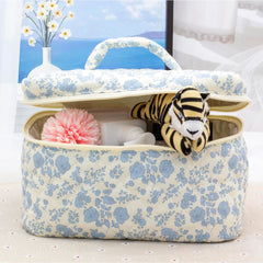 PAZIMIIK cotton makeup bag soft texture with stylish quilted finish