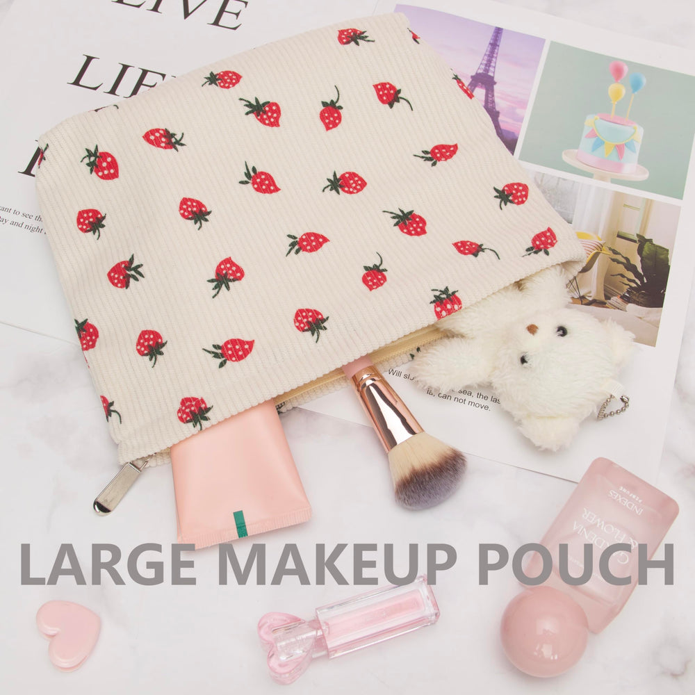 PAZIMIIK large capacity holds makeup, brushes, and small accessories.