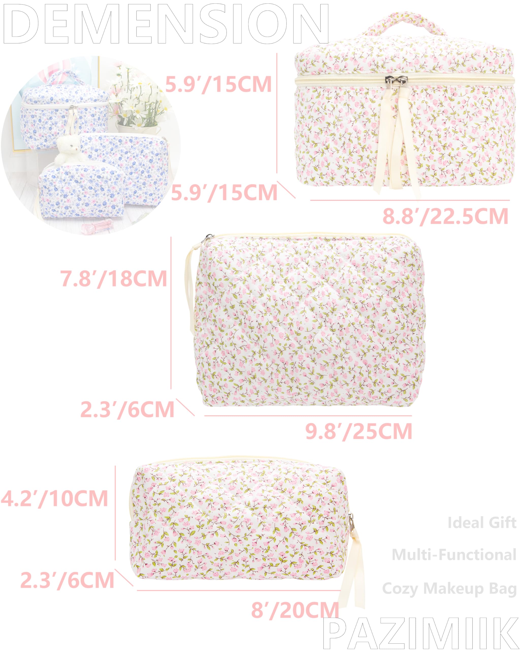 PAZIMIIK quilted cotton exterior conveys softness and everyday style.