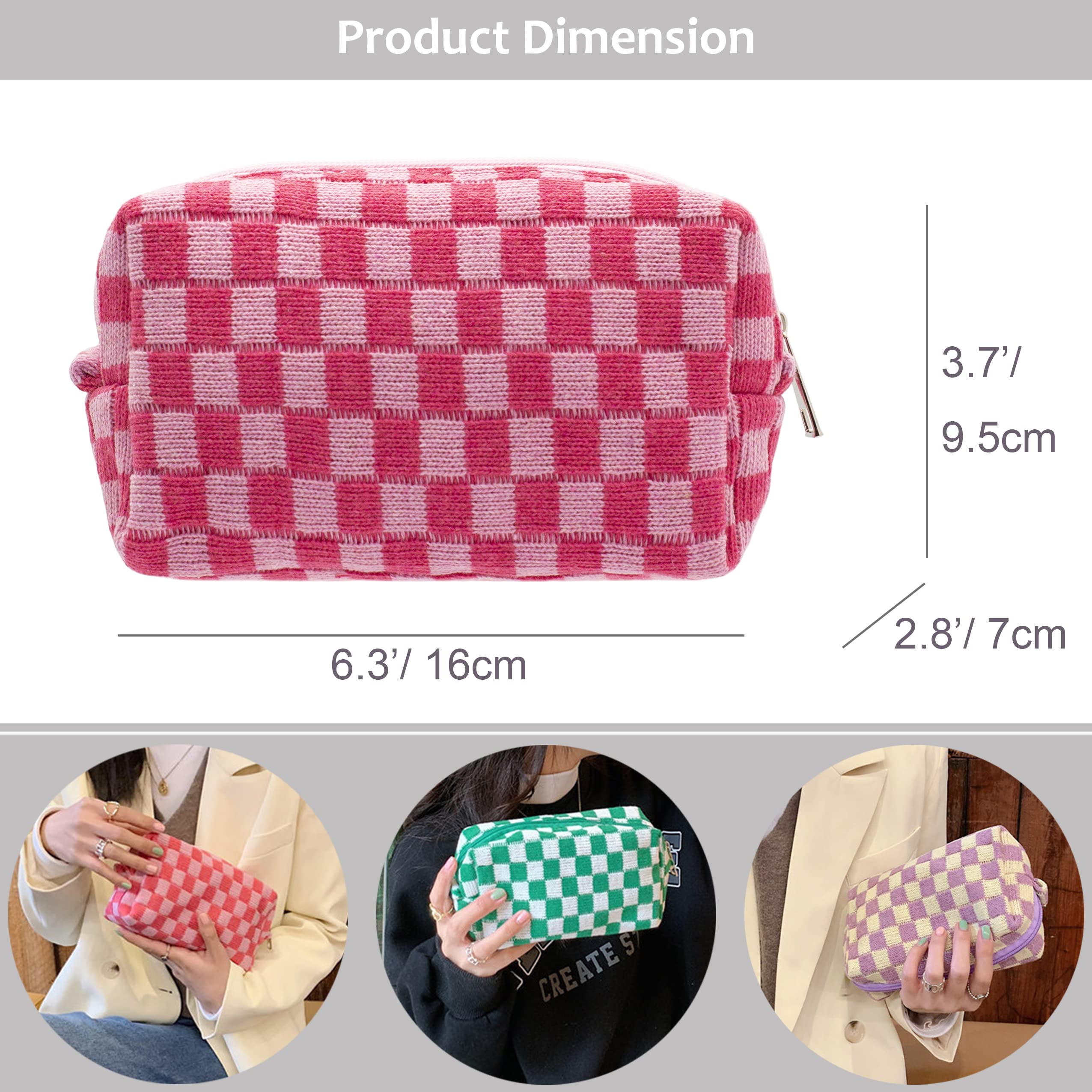 PAZIMIIK top-zipper makeup pouch with secure closure keeps items safe