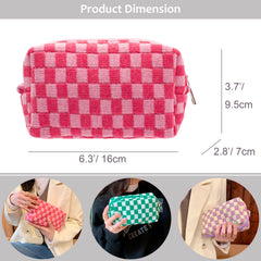PAZIMIIK top-zipper makeup pouch with secure closure keeps items safe
