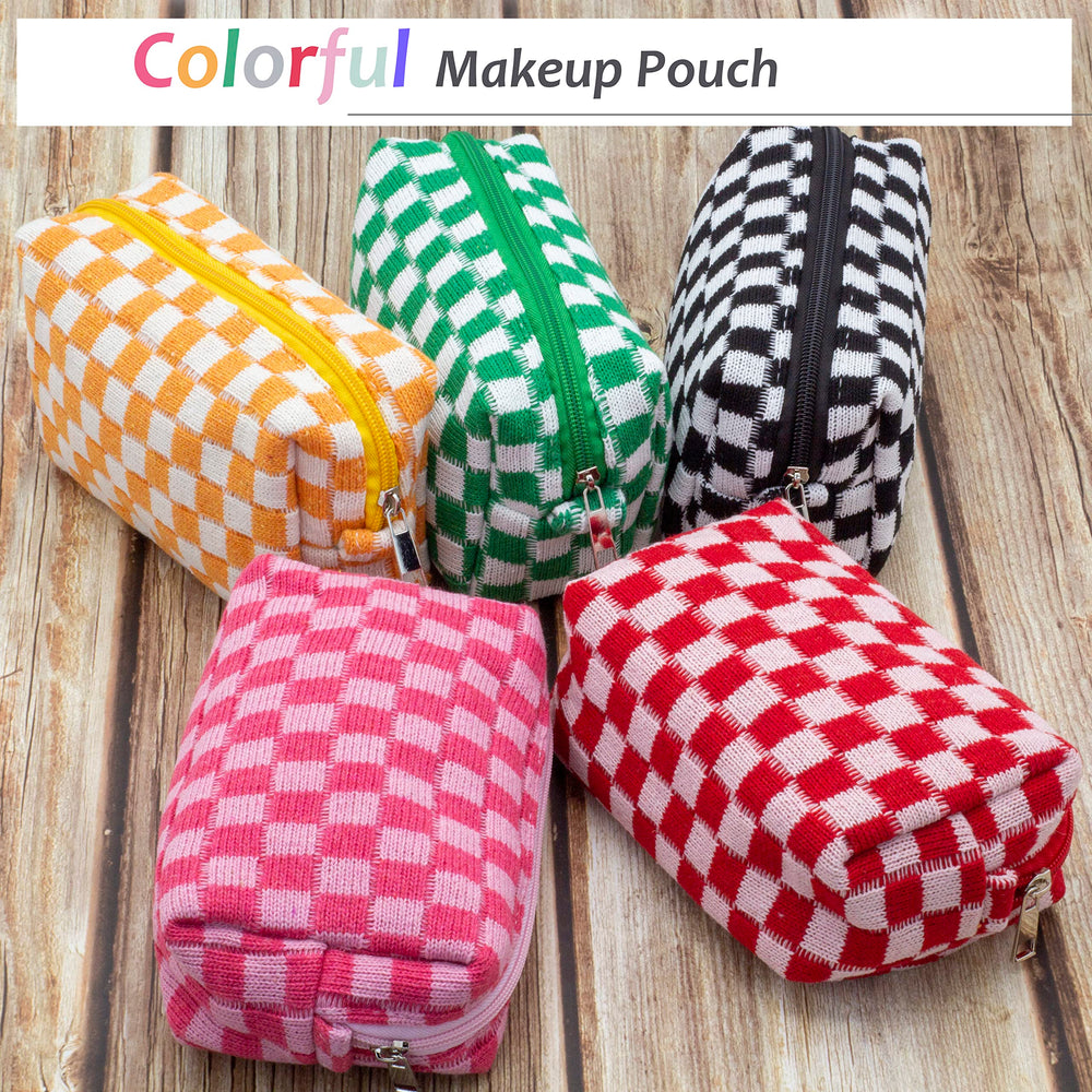PAZIMIIK six-piece makeup bag set offers organized travel in a colorful pattern