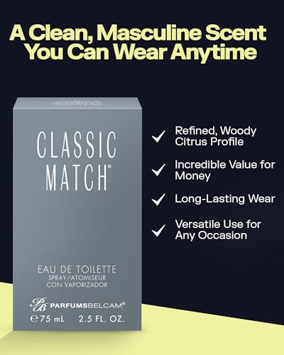 PB ParfumsBelcam Classic Match woody-heart-notes convey refined masculinity.