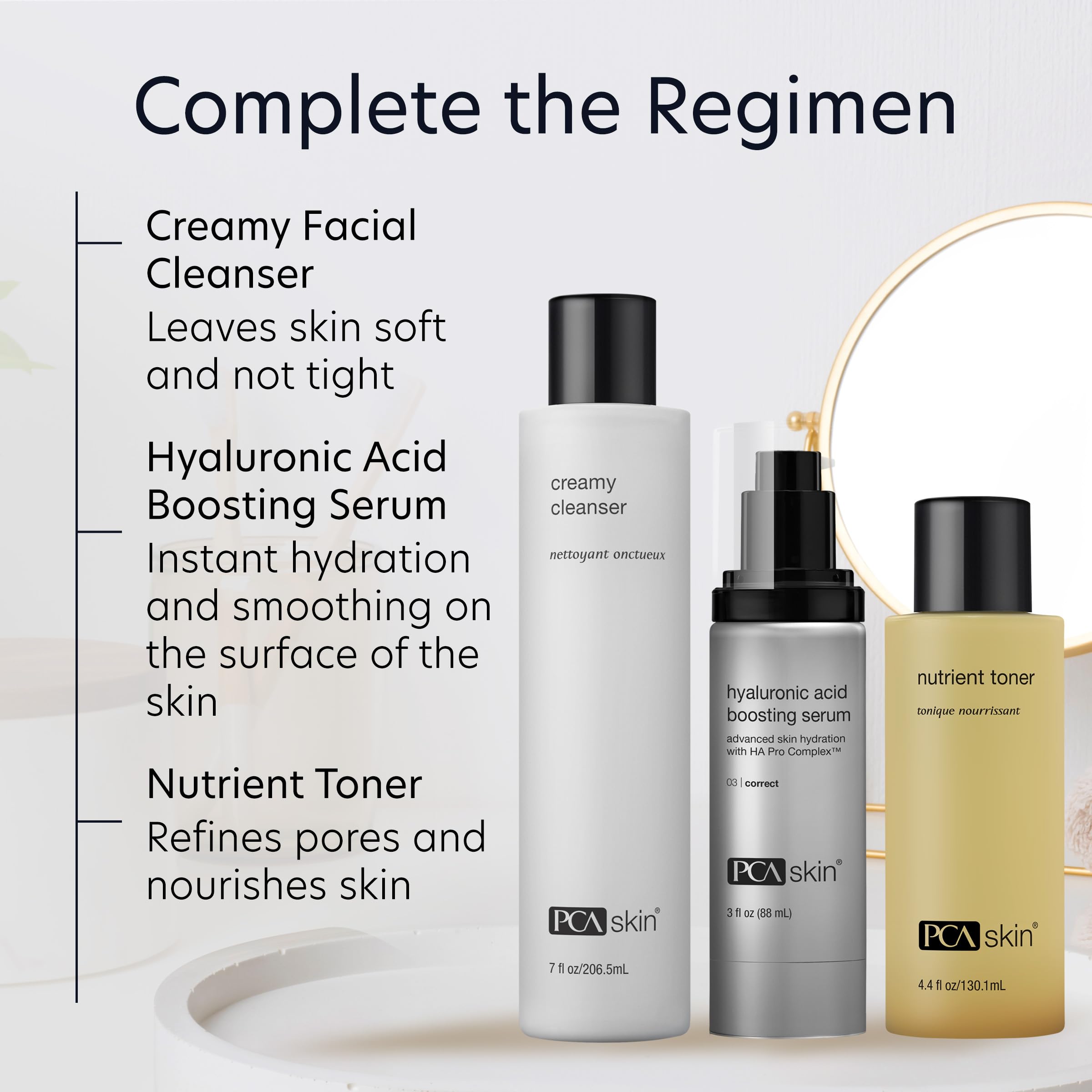 PCA SKIN Creamy Moisturizing Face Cleanser used in daily skincare routine.