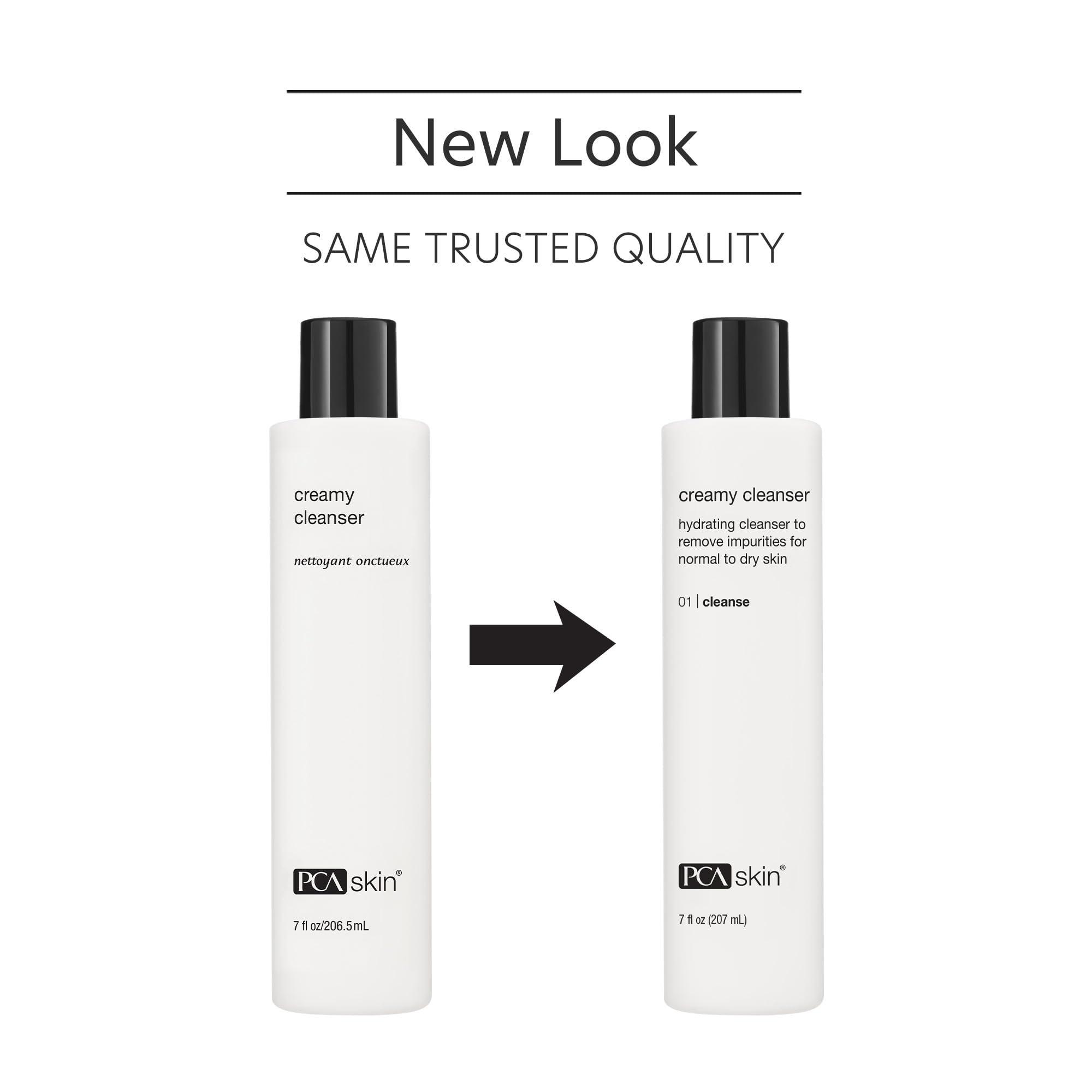 PCA SKIN Creamy Moisturizing Face Cleanser lather on damp skin shows makeup removal.